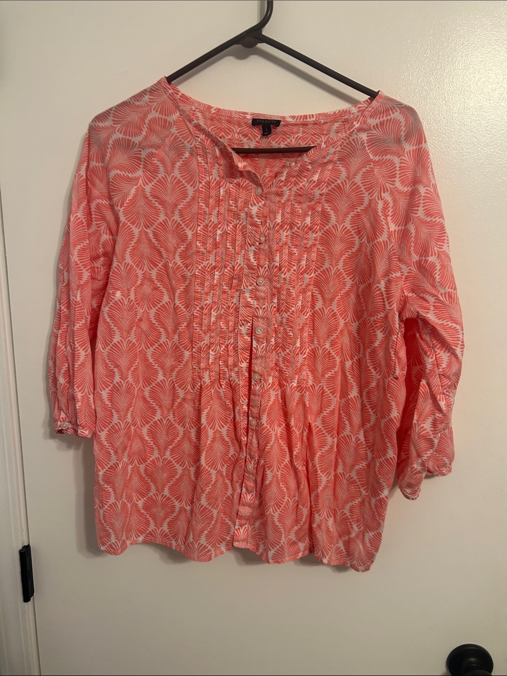 Lightweight Pink Patterned Women's Blouse - Brand: Unknown